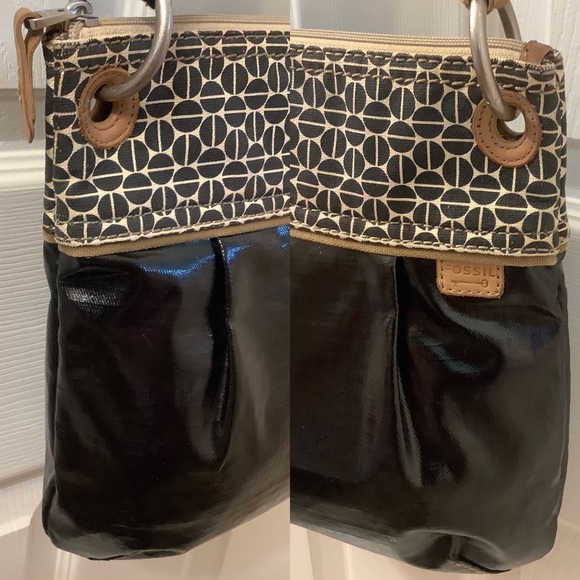 Fossil Key-per Black Coated Canvas Crossbody Bag - Picture 5 of 16